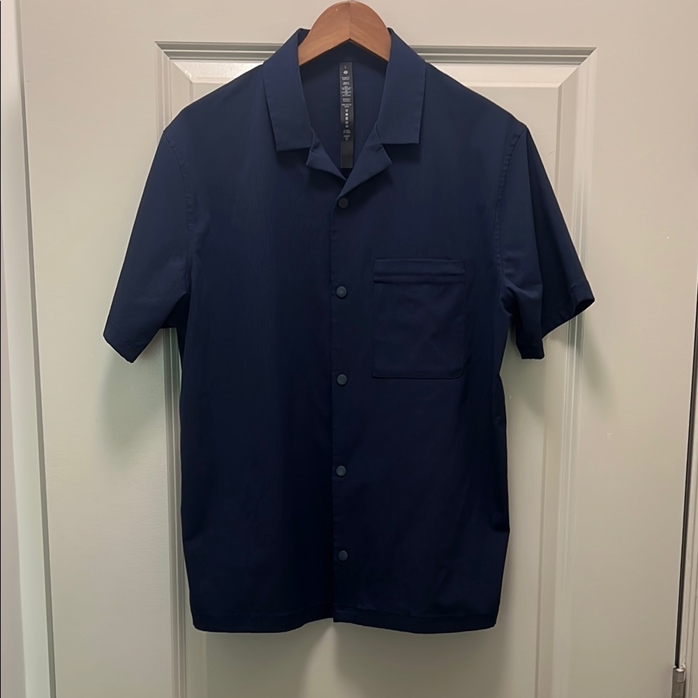 Lululemon Camp Collar Navy Shirt